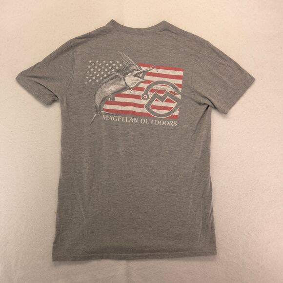 Magellan Outdoors Short Sleeve Crew Neck T-Shirt Mens Size Medium M Gray - Picture 9 of 9